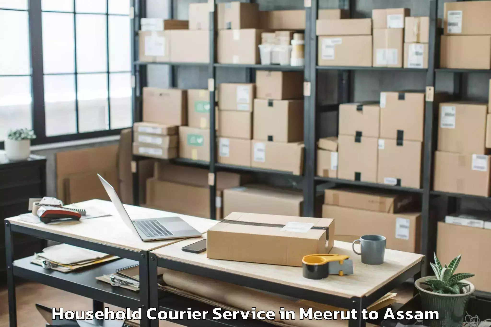 Affordable Meerut to Khoirabari Pt Household Courier